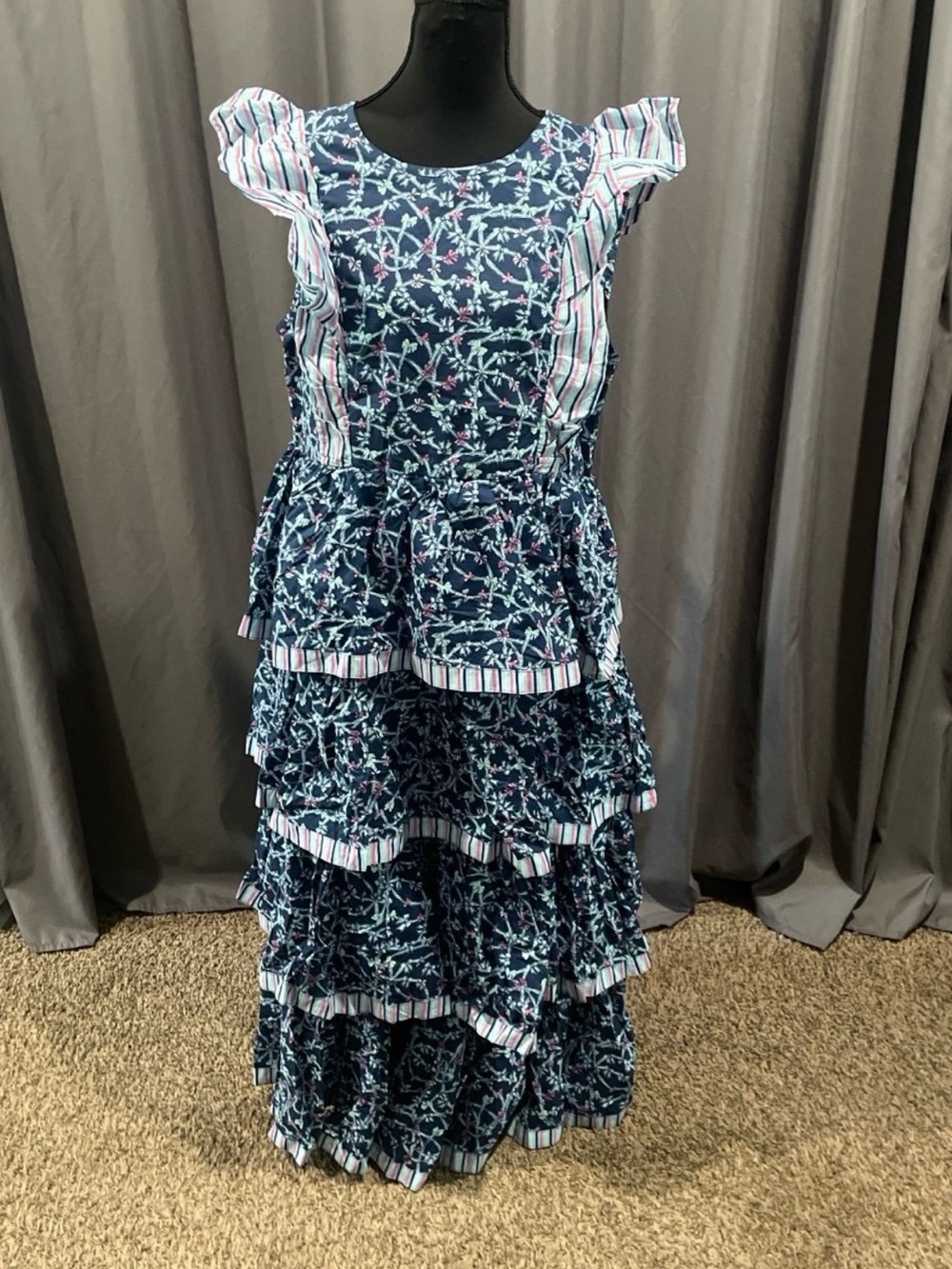 simply southern NWT Haley ribbon, tiered, ruffle, maxi dress size XL